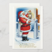 Vintage Weihnachtsgrüße Feiertagskarte (Vorne/Hinten)