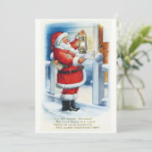 Vintage Weihnachtsgrüße Feiertagskarte (Stehend Vorderseite)