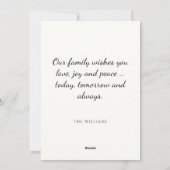 Vintage Weihnachtsgrüße Feiertagskarte (Rückseite)