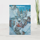 Vintage Weihnachtsgrüße Feiertagskarte (Vorderseite)