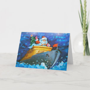 Vintage Weihnachtsgrüße Feiertagskarte
