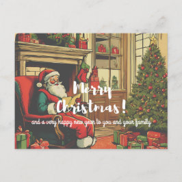 Vintage Weihnachtsgrüße Feiertagspostkarte