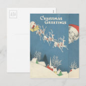 Vintage Weihnachtsgrüße Peking Santa Feiertagspostkarte (Vorne/Hinten)