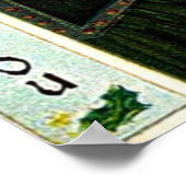 Vintage Weihnachtsgrüße Poster (Ecke)