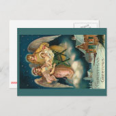 Vintage Weihnachtsgrüße Postkarte (Vorne/Hinten)