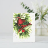 Vintage Weihnachtsgrüße Postkarte (Stehend Vorderseite)