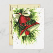 Vintage Weihnachtsgrüße Postkarte (Vorne/Hinten)