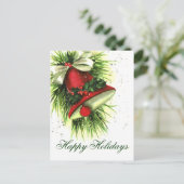 Vintage Weihnachtsgrüße Postkarte (Stehend Vorderseite)