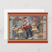 Vintage Weihnachtsgrüße Postkarte (Vorne/Hinten)