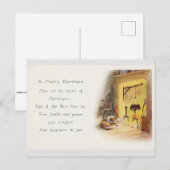 Vintage Weihnachtsgrüße Postkarte (Vorne/Hinten)