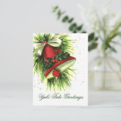 Vintage Weihnachtsgrüße Postkarte (Stehend Vorderseite)