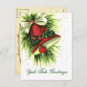 Vintage Weihnachtsgrüße Postkarte (Vorne/Hinten)