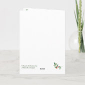 Vintage Weihnachtsgrüße Strumpf Grußkarte Dankeskarte (Rückseite)