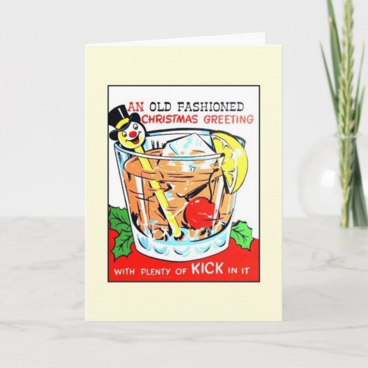 Vintage Weihnachtsgrußkarte Feiertagskarte (Vorderseite)