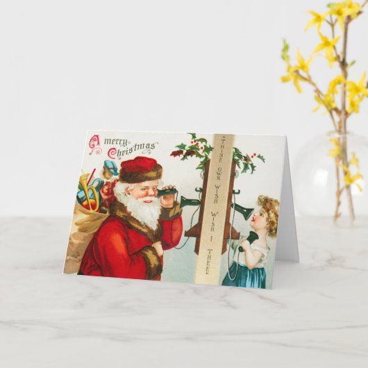 Vintage Weihnachtsgrüßkarte Karte (Gelbe Blume)