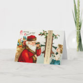 Vintage Weihnachtsgrüßkarte Karte (Vorderseite)