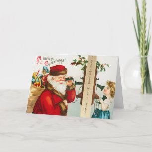 Vintage Weihnachtsgrüßkarte Karte