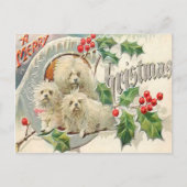 Vintage Weihnachtshunde Feiertagspostkarte (Vorderseite)