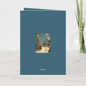 Vintage-Weihnachtsillustration Karte (Rückseite)