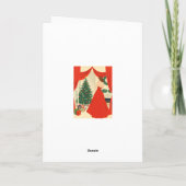 Vintage-Weihnachtsillustration Karte (Rückseite)