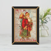 Vintage Weihnachtskarte (Stehend Vorderseite)