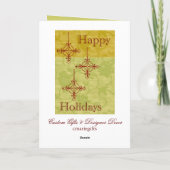 Vintage Weihnachtskarte 70er Jahre Feiertagskarte (Rückseite)