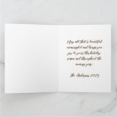 Vintage Weihnachtskarte Aquarellbild Karte (Innenseite)