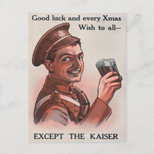 Vintage-Weihnachtskarte aus dem 1. Weltkrieg Postkarte