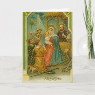 Vintage-Weihnachtskarte aus der Edwardianischen Är Karte