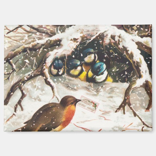 Vintage Weihnachtskarte aus der viktorianischen Är Magnet (Vorderseite)