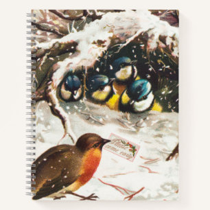 Vintage-Weihnachtskarte aus der viktorianischen Är Notizblock