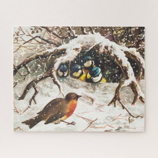 Vintage-Weihnachtskarte aus der viktorianischen Är Puzzle (Horizontal)