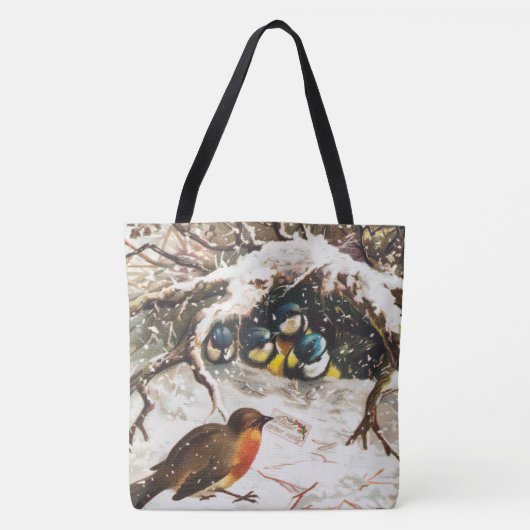 Vintage-Weihnachtskarte aus der viktorianischen Är Tasche (Vorderseite)