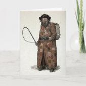 Vintage Weihnachtskarte Belsnickel Feiertagskarte (Vorderseite)