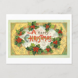 Vintage-Weihnachtskarte-Christmas Card-Postkarte Feiertagspostkarte