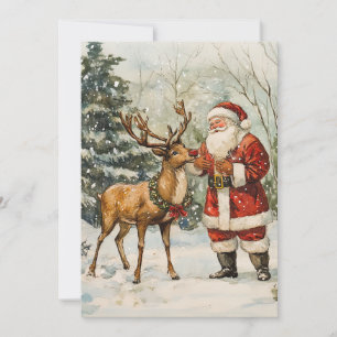 Vintage-Weihnachtskarte 'Danke, Santa' Feiertagskarte