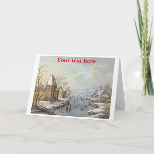 Vintage-Weihnachtskarte Dankeskarte (Vorderseite)