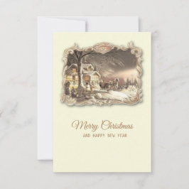Vintage Weihnachtskarte Dankeskarte