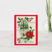 Vintage Weihnachtskarte Feiertagskarte (Vorderseite)