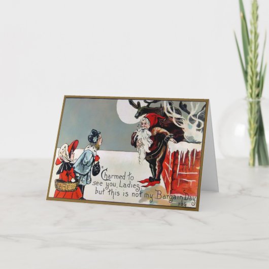 Vintage Weihnachtskarte Feiertagskarte (Vorderseite)