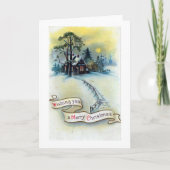 Vintage Weihnachtskarte Feiertagskarte (Vorderseite)