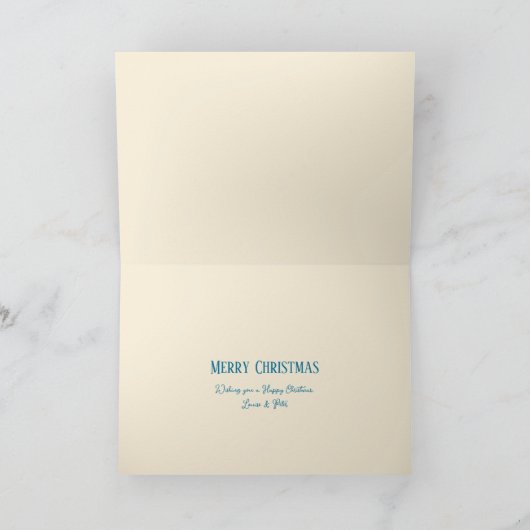 Vintage Weihnachtskarte Feiertagskarte (Innenseite)