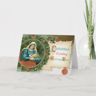 Vintage Weihnachtskarte Feiertagskarte