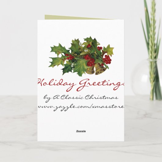 Vintage Weihnachtskarte Feiertagskarte (Rückseite)