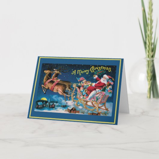 Vintage Weihnachtskarte Feiertagskarte (Vorderseite)