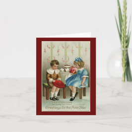 Vintage Weihnachtskarte Feiertagskarte