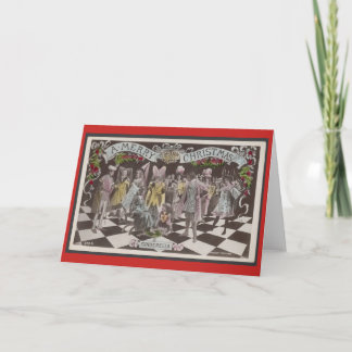 Vintage-Weihnachtskarte Feiertagskarte