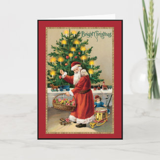 Vintage Weihnachtskarte Feiertagskarte