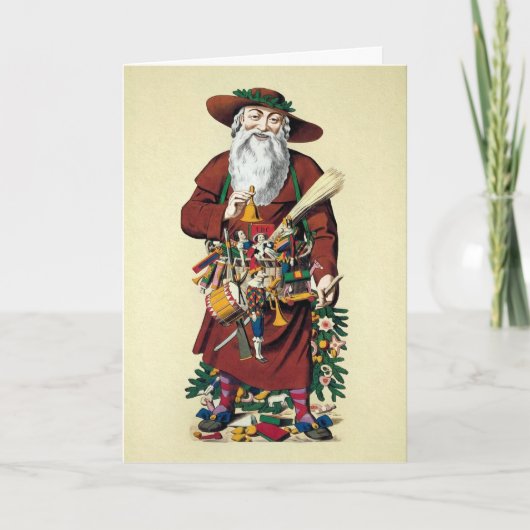 Vintage Weihnachtskarte Feiertagskarte (Vorderseite)