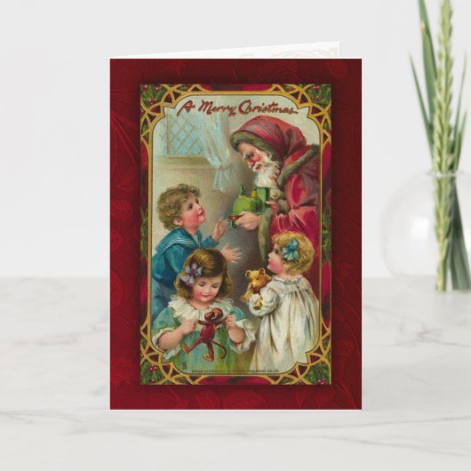 Vintage Weihnachtskarte Feiertagskarte (Vorderseite)